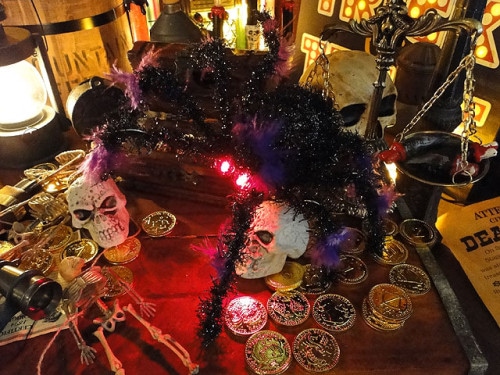 フラッシュアイ　スパイダー　（LEDライト点灯）|大人のハロウィン/死神/ガイコツ|ハロウィングッズ