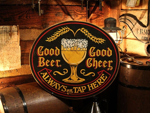 グッドビアー＆グッドチアー　木製看板|パブグッズ/バーグッズ/お酒関連グッズ