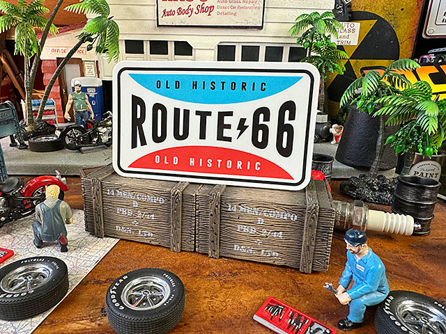 ルート66 トラベルステッカー （レトロファンプレート）の通販・販売