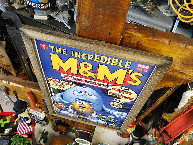 ポスターフレーム （m&m's/イエロー75周年） ポスター＆木製フレームの