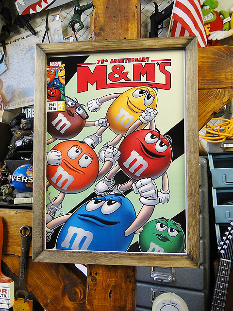 ポスターフレーム （m&m's/フルメンバー75周年） ポスター＆木製