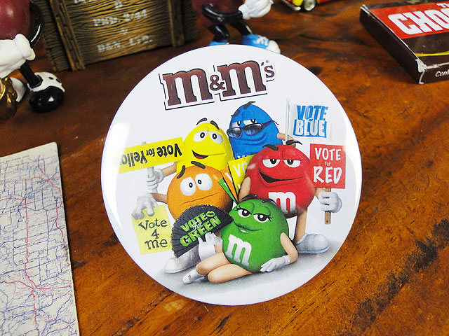 m&m's 缶バッジ Lサイズ （VOTE）の通販・販売 | アメリカ雑貨のテーマ