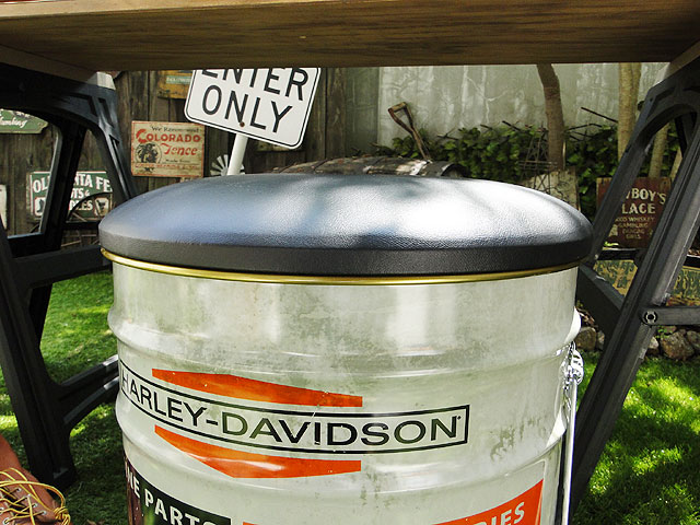HARLEY-DAVIDSON OIL缶ハーレーオイル缶スツール