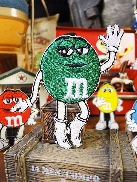 m&m's キャラクターワッペン Mサイズ （グリーン）の通販・販売