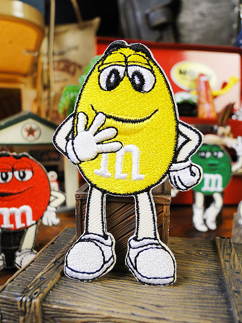 m&m's キャラクターワッペン Mサイズ （イエロー）の通販・販売