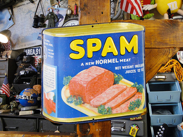 SPAM レトロ缶　ヒンジボックス クラシック スパム缶 エンボスティンサインの通販・販売 | アメリカ