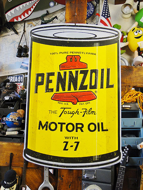 オイル/ドラム缶】PENNZOIL (ペンゾイル) ビンテージ オイル缶