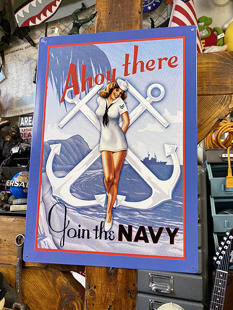 U.S.ネイビーガール ブリキ看板の通販・販売 | アメリカ雑貨のテーマ