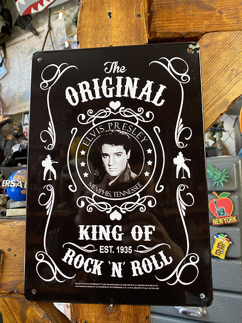 エルヴィス・プレスリー ブラックラベル ミニブリキ看板の通販・販売
