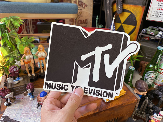 MTV ロゴ ダイカットウォールステッカー （ブラック）の通販・販売