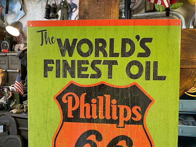 フィリップス66 ブリキ看板 （ワールドファイネストオイル）の通販