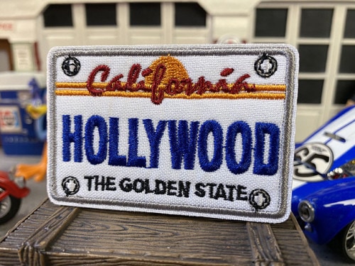 カリフォルニア　ナンバープレート　ワッペン　（ハリウッド）|サーフ/ハワイ/カリフォルニア|ワッペン