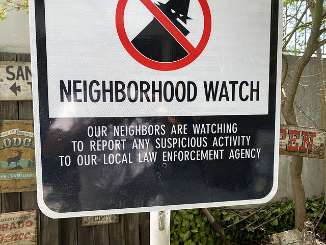 アメリカの自警団ネイバーフッドウォッチ ヴィンテージサイン