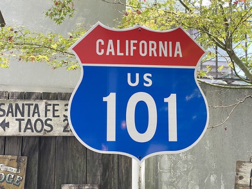 アメリカン　トラフィックサイン　（カリフォルニア101）|案内看板/標識|ボクらの原点そして永遠！ブリキ看板