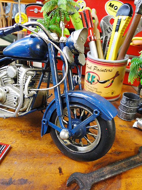 ハーレー ブリキオブジェ （ブルー）の通販・販売 | アメリカ雑貨の