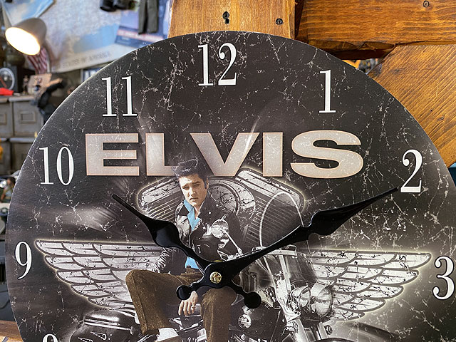 エルヴィス・プレスリー ＆ ハーレーダビッドソン ウォールクロックの