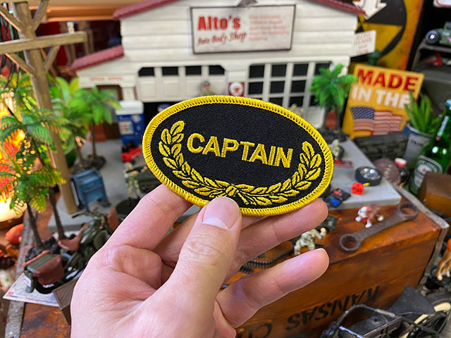 U.S.ネイビー ミリタリーワッペン （海軍章/キャプテン/オーバル）の