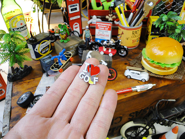 スポーツ ピンバッジ （アイ・ラブ・ゴルフ）の通販・販売 | アメリカ