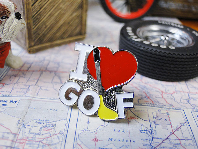 スポーツ ピンバッジ （アイ・ラブ・ゴルフ）の通販・販売 | アメリカ