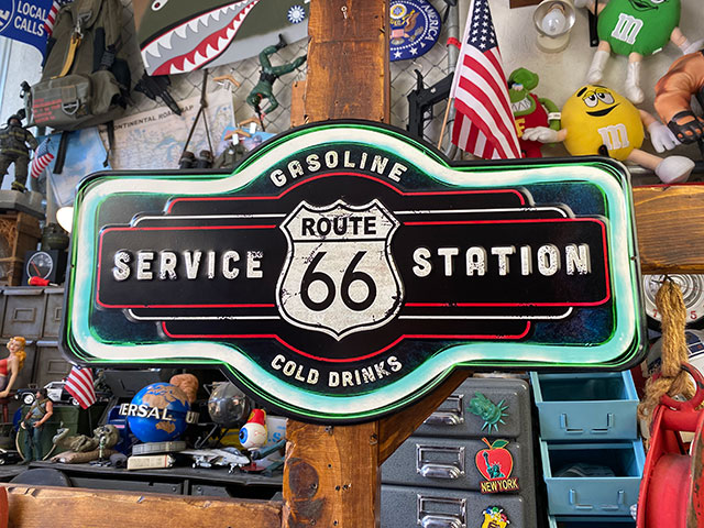 ルート66 サービスステーション エンボスティンサインの通販・販売