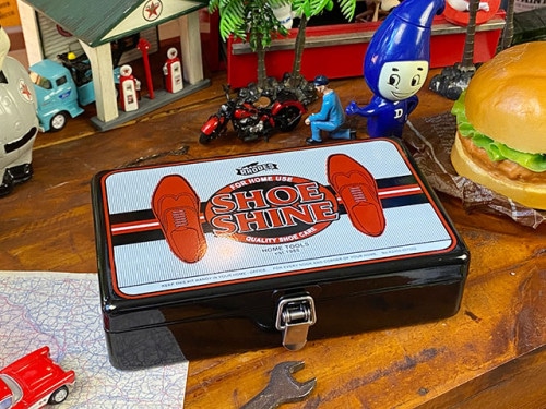 ダルトン　シューシャイン　ユーティリティボックス　（レッド）|小物入れ/ブリキ缶|生活雑貨/キッチン雑貨