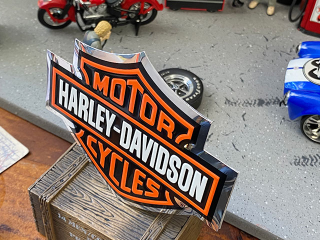 ハーレーダビッドソン オフィシャルステッカー 曲面対応アルミプレート