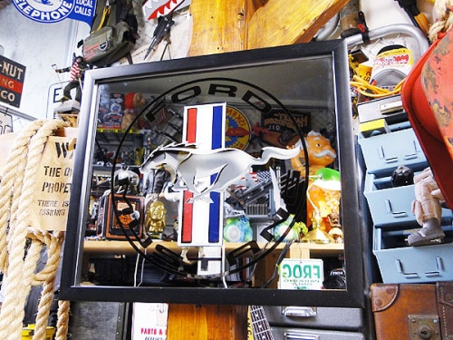 ガレージパブミラー　（マスタング）|パブグッズ/バーグッズ/お酒関連グッズ