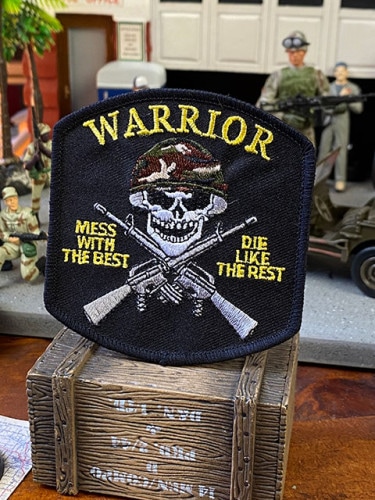 U.S.アーミー　ミリタリーワッペン　（WARRIOR/ブラック）|ミリタリー|ワッペン