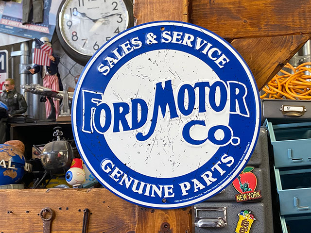フォード モーターカンパニー ラウンド型ブリキ看板の通販・販売