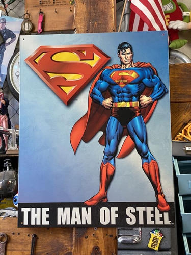 スーパーマン　マン・オブ・スティール　ブリキ看板|アニメ/アメコミ|ボクらの原点そして永遠！ブリキ看板