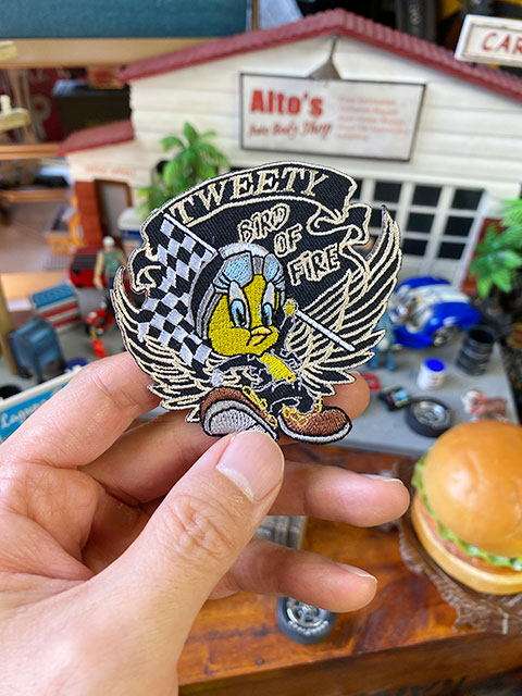 トゥイーティー バイカーワッペン （TWEETY BIRD OF FIRE）の