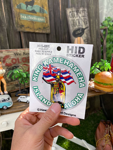 カメハメハ大王 ハワイアンステッカー （グレー）の通販・販売