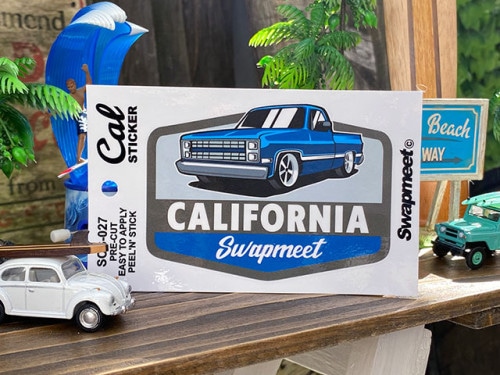 ピックアップ　カリフォルニア　ステッカー　（ブルー）|ステッカー|男の秘密基地作りに！ガレージング雑貨