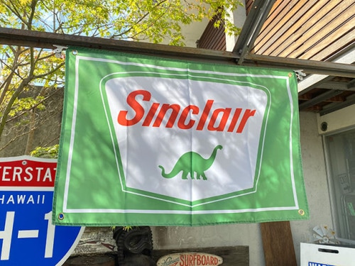 シンクレア　ガレージフラッグ　90cm×60cm　SINCLAIR|フラッグ/バナー/壁飾り|男の秘密基地作りに！ガレージング雑貨