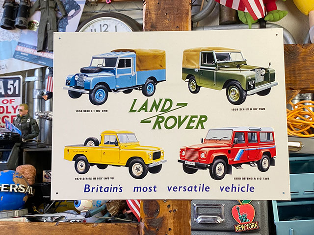 ランドローバー 歴代モデル ブリキ看板の通販・販売 | アメリカ雑貨の