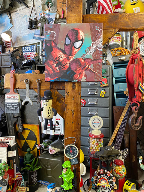 マーベルコミック スパイダーマン キャンバスアート （ウェブスリング