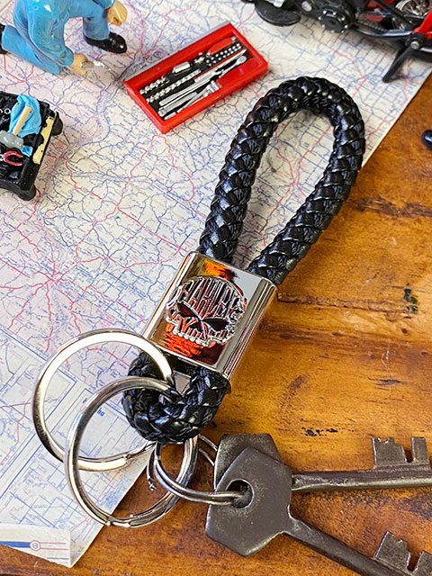 ハーレーダビッドソン オフィシャル キーホルダー （スカル ブラック