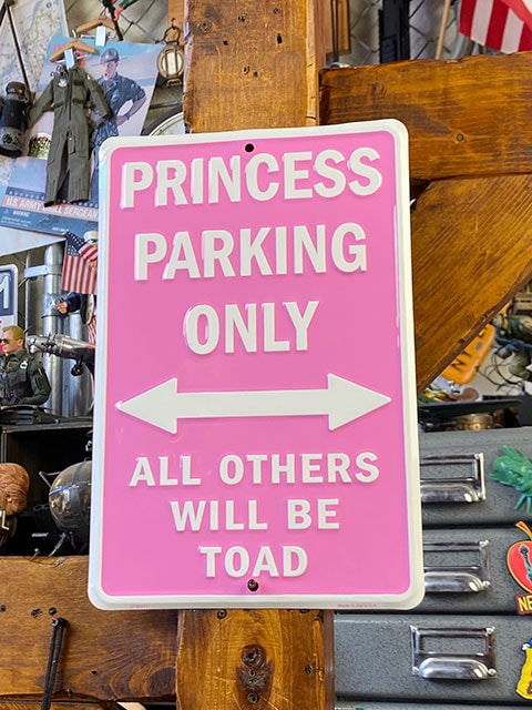 お姫様専用駐車場 パーキングサイン Sサイズ ミニブリキ看板の通販