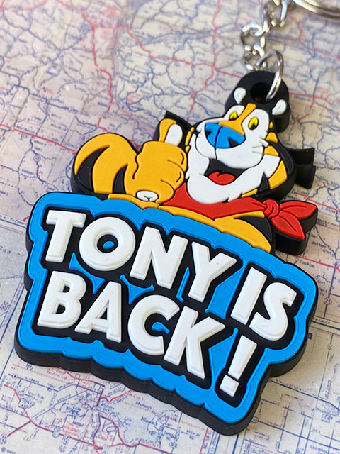 トニータイガーラバーキーホルダー ラバーキーホルダー ケロッグ トニー・ザ・タイガー TONY IS