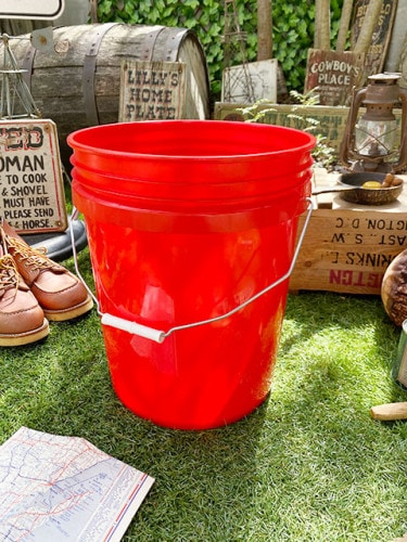 米国リークタイト社　5ガロン　バケツ　MADE IN U.S.A.　（レッド）　※フタは別売|ガレージ演出グッズ/道具/工具|男の秘密基地作りに！ガレージング雑貨