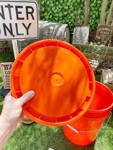 5ガロン　バケツ用のフタ　蓋　米国リークタイト社　MADE IN U.S.A.　（オレンジ）|ガレージ演出グッズ/道具/工具|男の秘密基地作りに！ガレージング雑貨