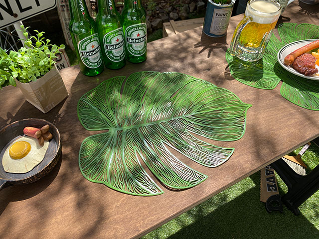 モンステラ スケルトンリーフ プレースマット 単品の通販・販売