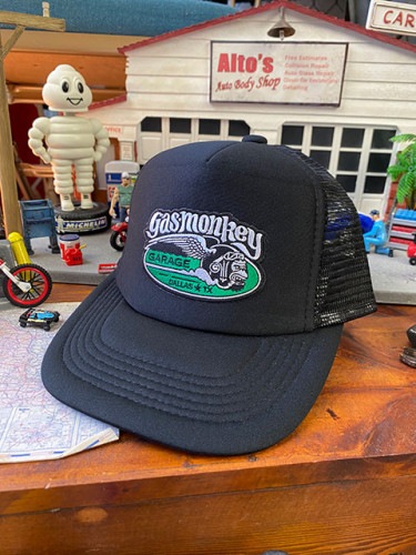 ガスモンキーガレージ　メッシュキャップ　（ウイングヘルメット）　帽子色＝ブラック|アパレル/キャップ/ジャケット|男の秘密基地作りに！ガレージング雑貨