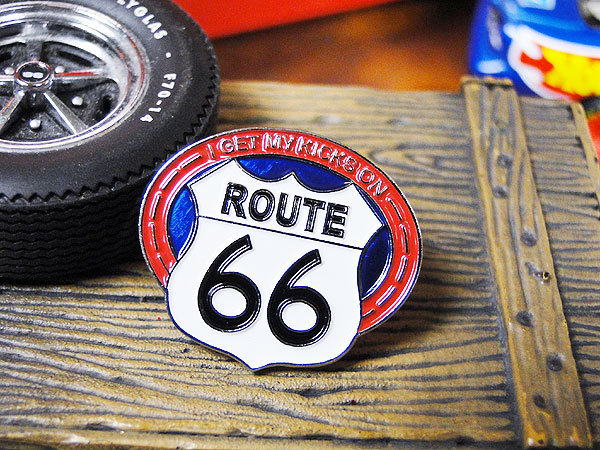 ルート66 ピンバッジ （マイキックスオン）の通販・販売 | アメリカ
