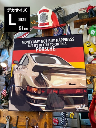 デカサイズ　Lサイズ　51cm　ポルシェ　ポップアートフレーム　（911ターボ）|ポップアートフレーム|ポスターフレーム/アートフレーム