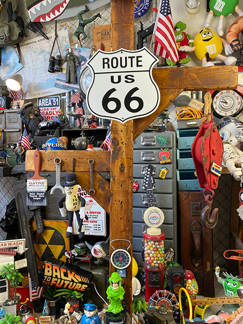 ルート66 ロードサイン型ブリキ看板 （U.S.ROUTE66）の通販・販売