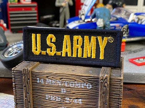 U.S.アーミー　ミリタリーワッペン　（レクタングル/U.S.ARMY/ブラック/Sサイズ）|ミリタリー|ワッペン
