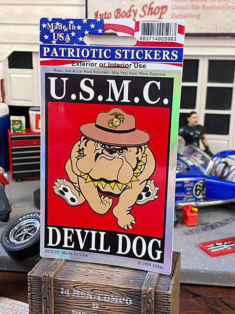 ミリタリープリズムステッカー スクエア Sサイズ （U.S.マリーン