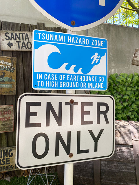 アメリカのプラスチックサインボード ヘビーオンスタイプ （津波注意