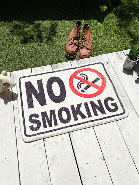 禁煙の看板みたいなフロアマット NO SMOKING （禁煙）の通販・販売